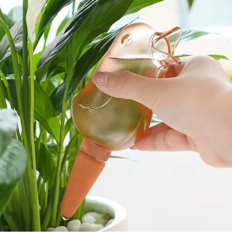 2025年 小鳥用の自動給水機、多機能な怠け者の植物、鉢植えの植物に水をやる滴下装置、家庭菜園の灌漑用水浸透装置  コレクション – $15.49 –P6