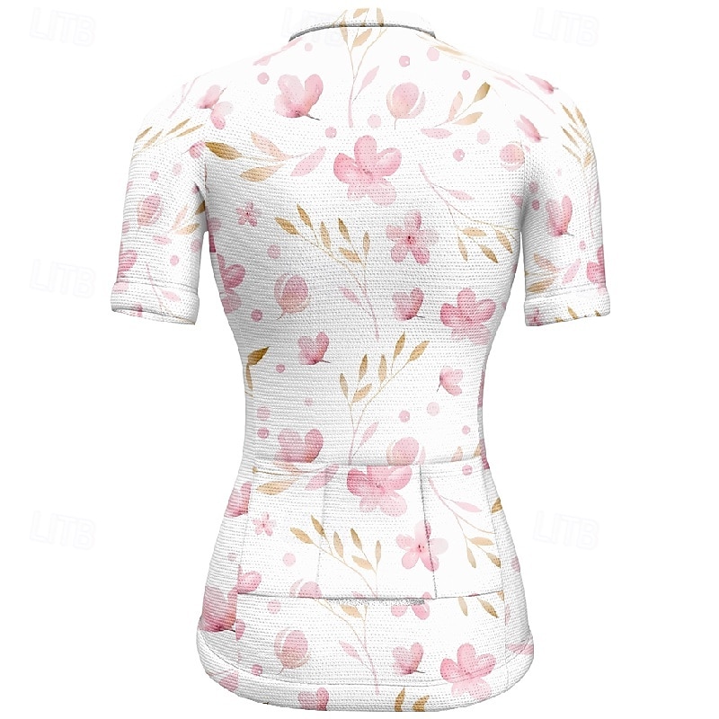 Mujer Maillot de Ciclismo Flor Manga Corta Bicicleta Camiseta Maillot con 3 bolsillos traseros MTB Bicicleta Montaña Secado rápido Diseño Anatómico Capilaridad Transpirable Deportes Amarillo Rosa Azul 2026 - $23.99 –P4