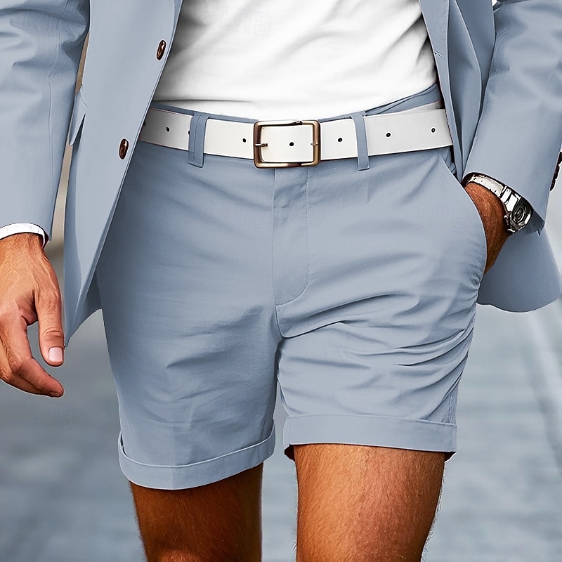 Per uomo Shorts eleganti Shorts da Lavoro Pantaloncini da golf Tasca Semplice Comodità Traspirante Corto All'aperto Affari Sport Casual Bianco Giallo del 2026 a $21.99 –P14