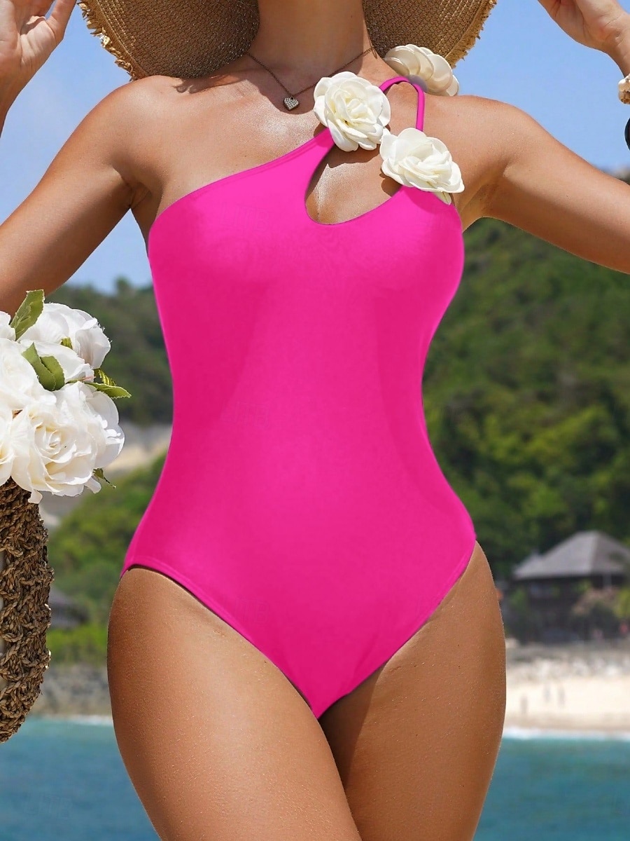 Kvinnors Baddräkter En Del Monokini Baddräkt Rygglös Mage Kontroll Hög Midja Slim Semester Strandkläder Enfärgad Asymmetrisk Hals Ärmlösa Baddräkter 2025 - $22.99 –P8