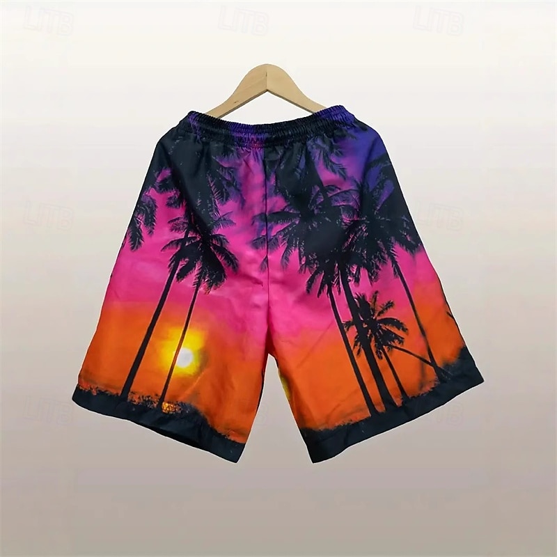 Homens Calção Justo de Natação Shorts de Natação Bermuda de Surf Calças Com Cordão Com bolsos Natação Surfe Praia Esportes Aquáticos Estampado Verão Primavera de 2025 por $12.99 –P2