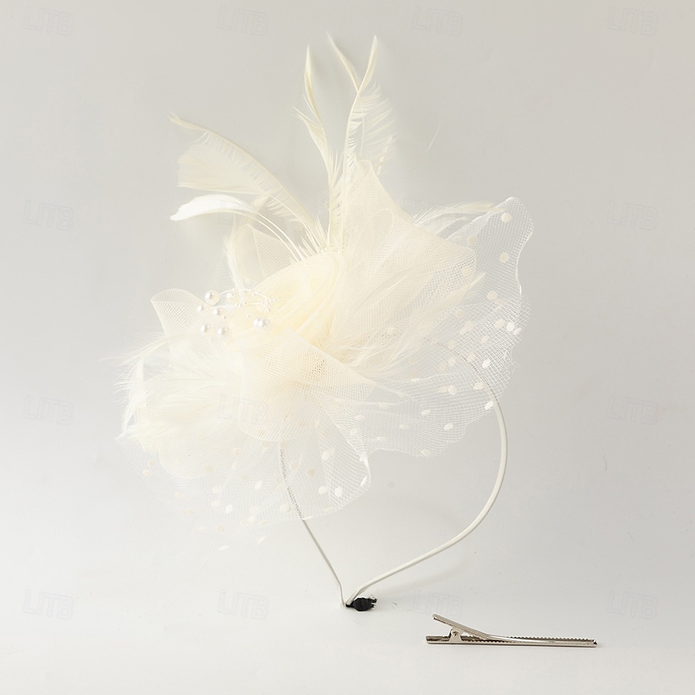 Peça para Cabeça Tule Penas Casamento Festa de Noite Elegante Casamento Com Penas Capacete Chapéu de 2025 por $12.99 –P4