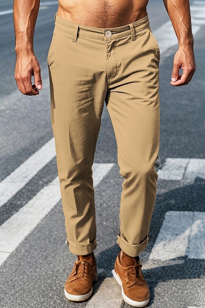 pantaloni cargo da uomo elastico in vita tasche multiple pantaloni a tutta lunghezza casual anelastico tinta unita sport all'aria aperta vita media verde militare nero kaki blu navy s m l xl xxl del 2025 a $6.59 –P5
