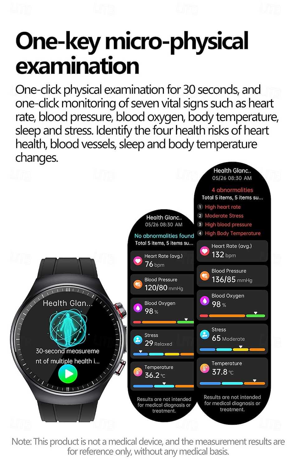 iMosi ET488 Smart Watch 1.43 inch Smartwatch Fitness Running Watch Bluetooth ECG+PPG Temperature Monitoring Pedometer Compatible with Android iOS Women Men Hands-Free Calls Waterproof Media Control 2025 - $98.99 –P6