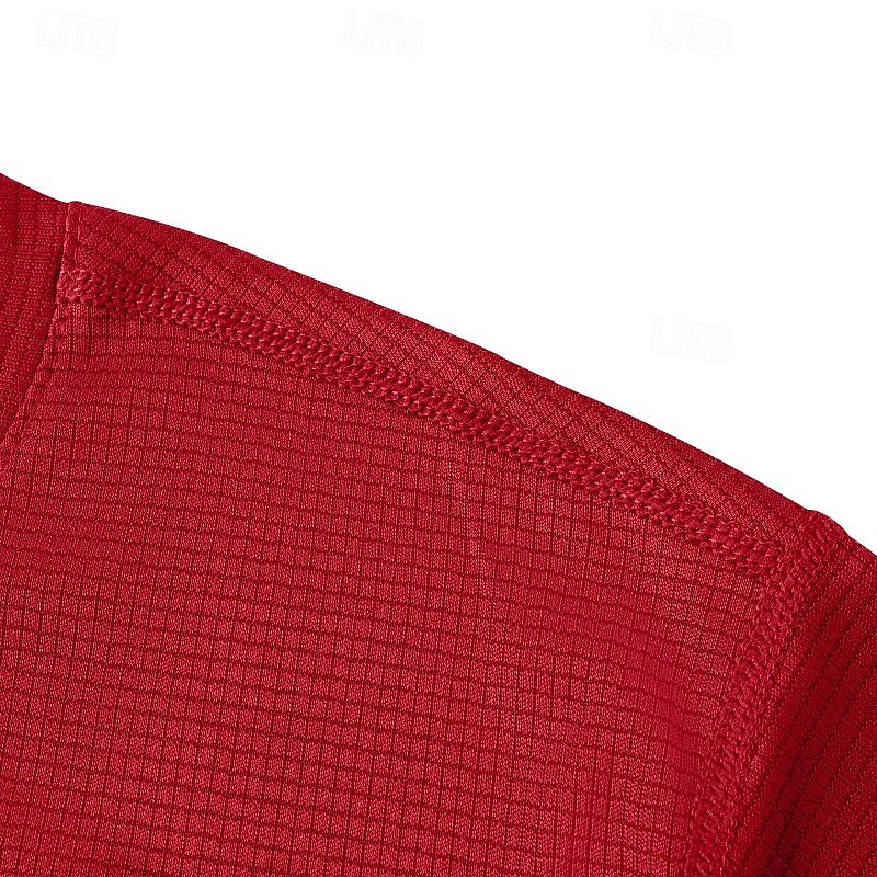 Men's Tee Short Sleeve Shirt Tee Top Short Sleeve Crewneck Spring & Summer Solid / Plain Color Fashion Designer Quick Dry Reflective Strip Vacation Street Going out Black White Red Top Tee for Men 2025 - $14.99 –P22