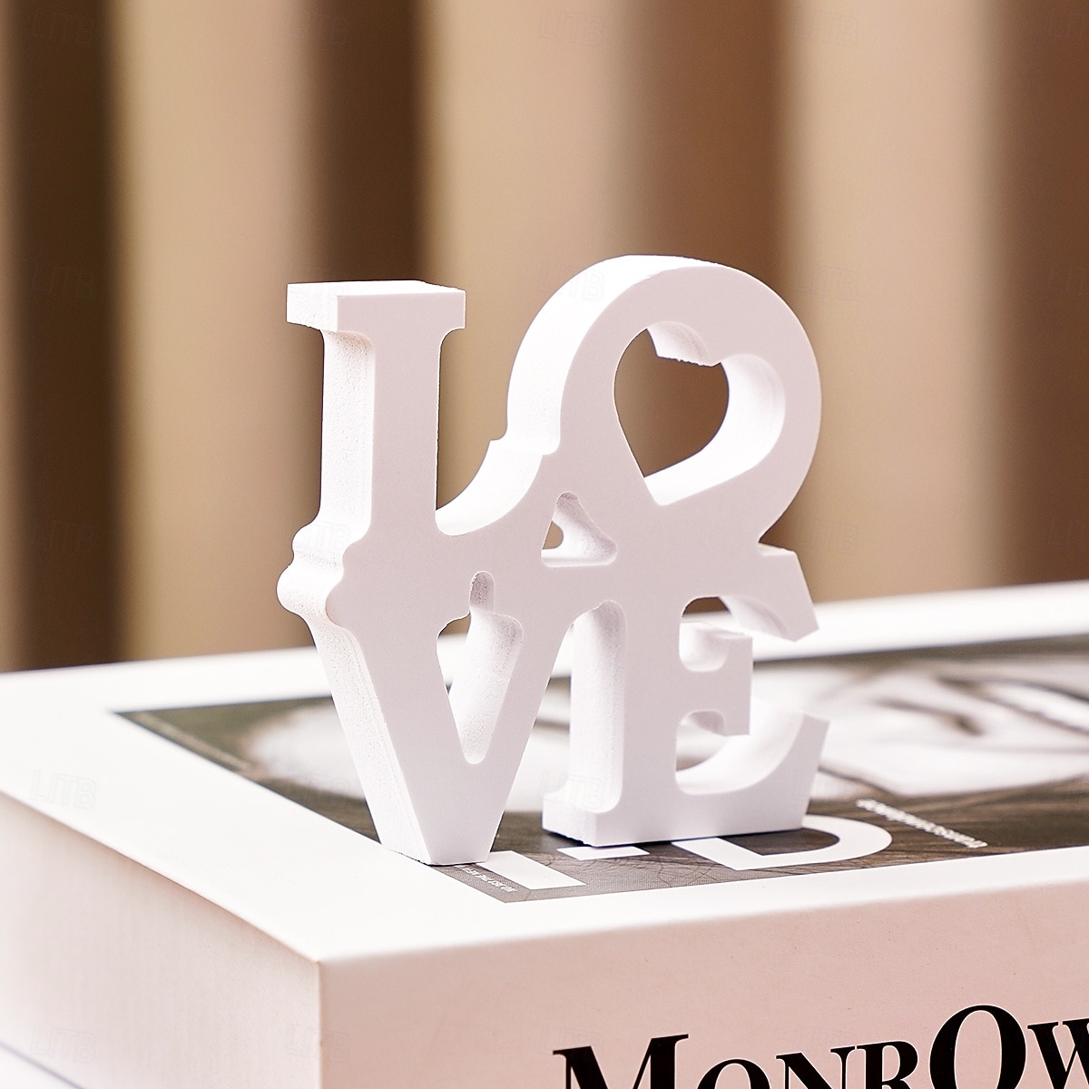 White Double-Layer "LOVE" Letter Tabletop Decor, PVC Freestanding Sign, Romantic Valentine's Day, Wedding, Anniversary Decoration, Warm Indoor Desktop Letter Ornament for Home and Party Display 2025 - $9.99 –P2