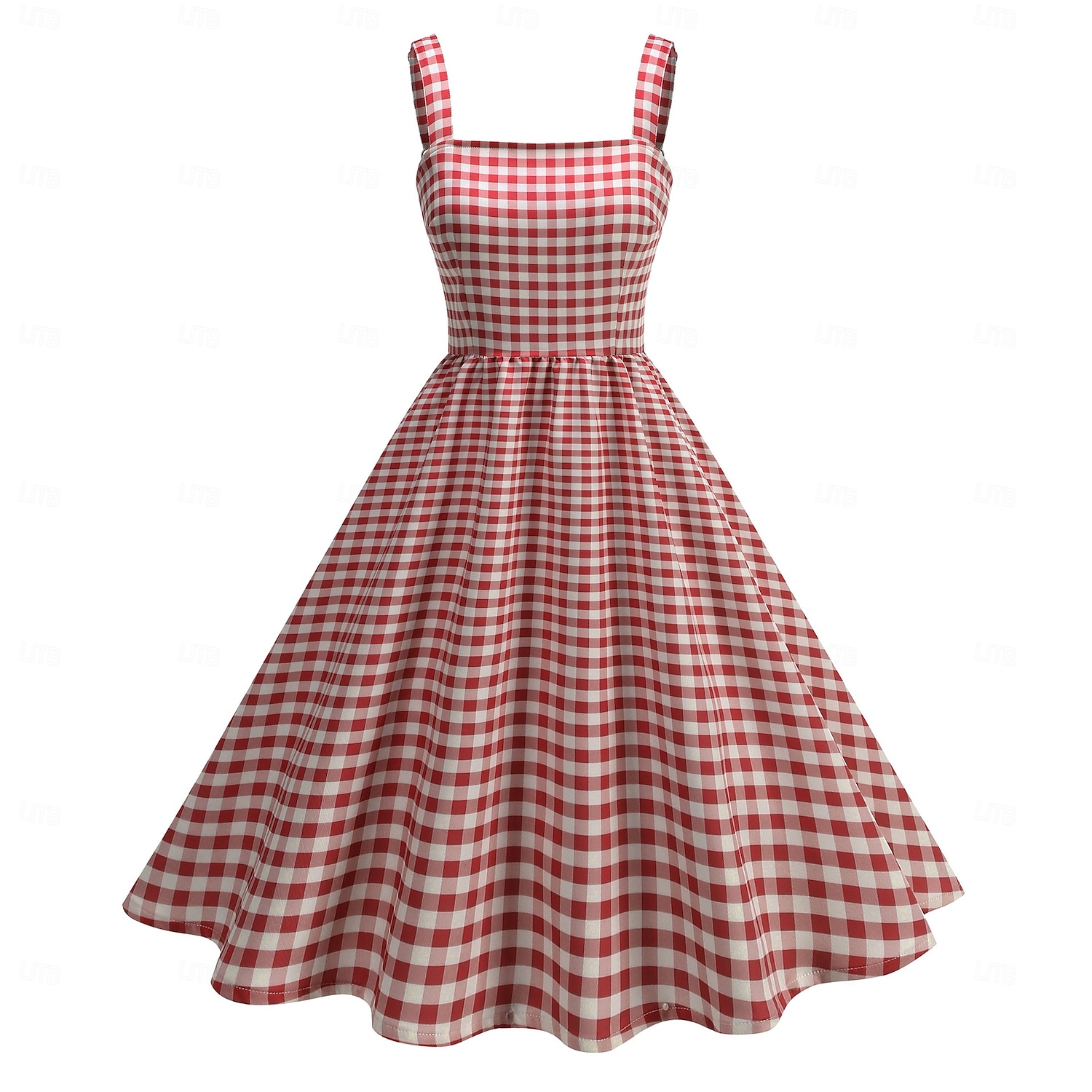Retro Vintage 1950er Kleid Swing-Kleid Karomuster Damen Karneval Maskerade Alltagskleidung Junggesellinnenabschiedsparty Erwachsene Kleid Abschlussballkleider 2025 - $33.99 –P16
