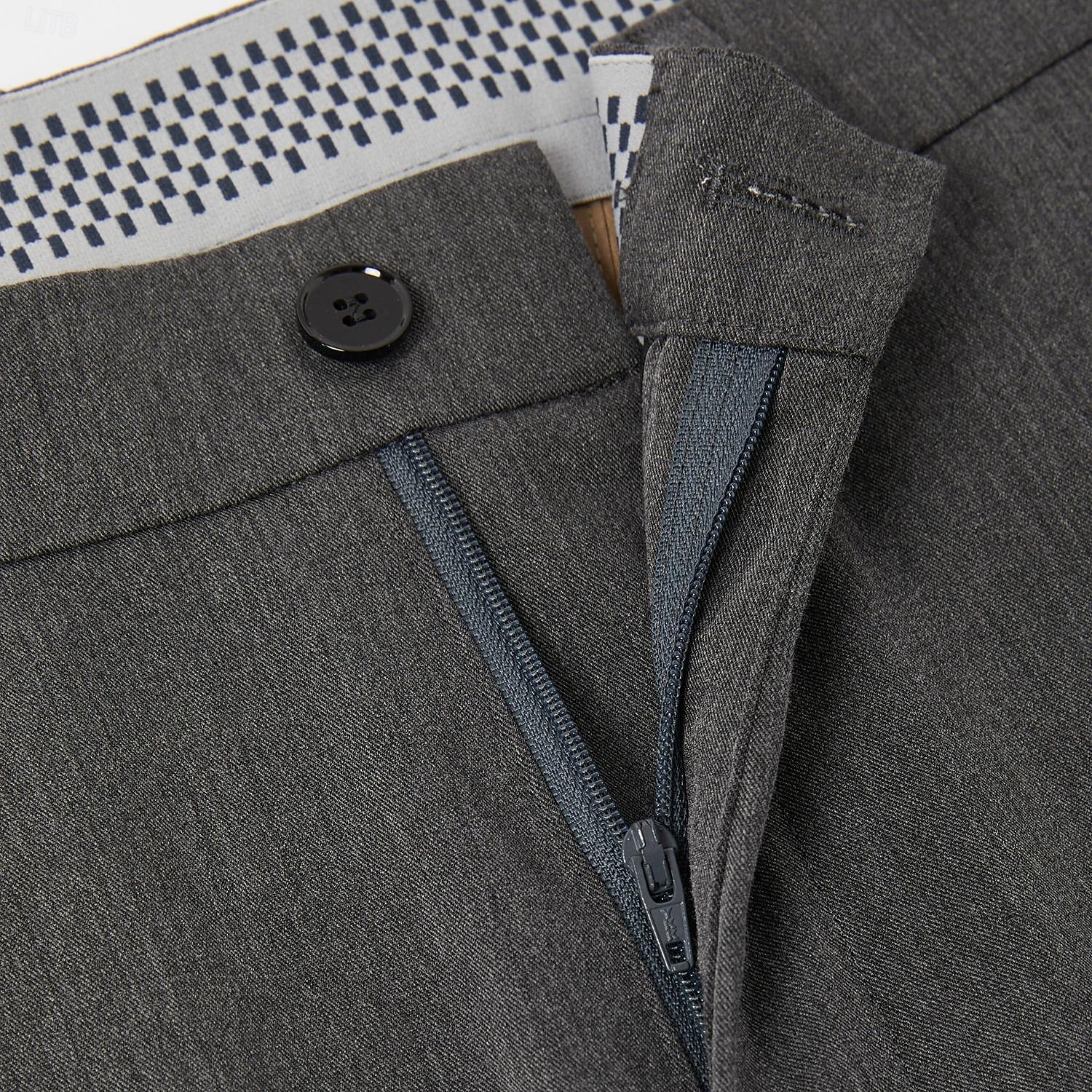 Men's Dress Pants Solid Color Wearable No-Iron Full Length Formal Wedding Party Elegant Fashion Black Grey Micro-elastic 2026 - $56.99 –P6