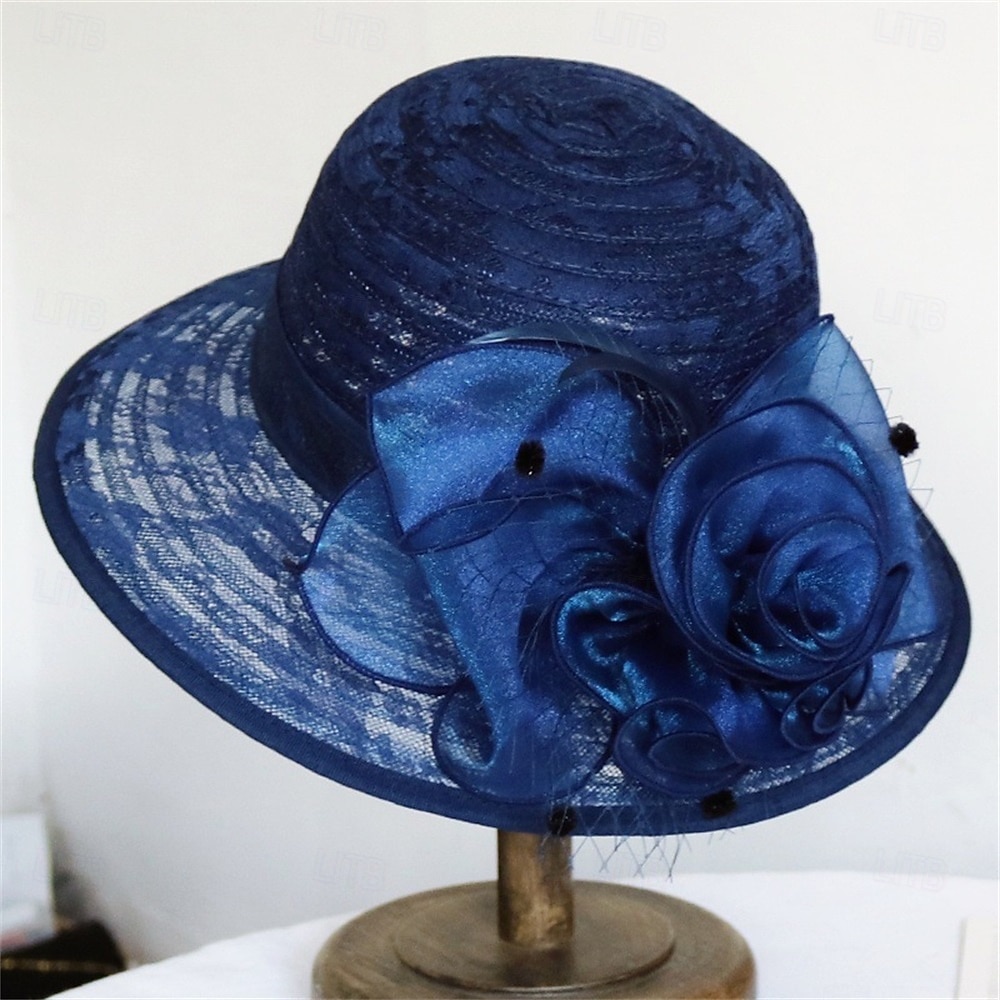 Hats Polyester Napszemüveg Esküvői Ünnep Teás Party Lovas Verseny Koktél Elegáns Vintage Napvédelem Virágfejdísszel 2025 - $19.99 –P14