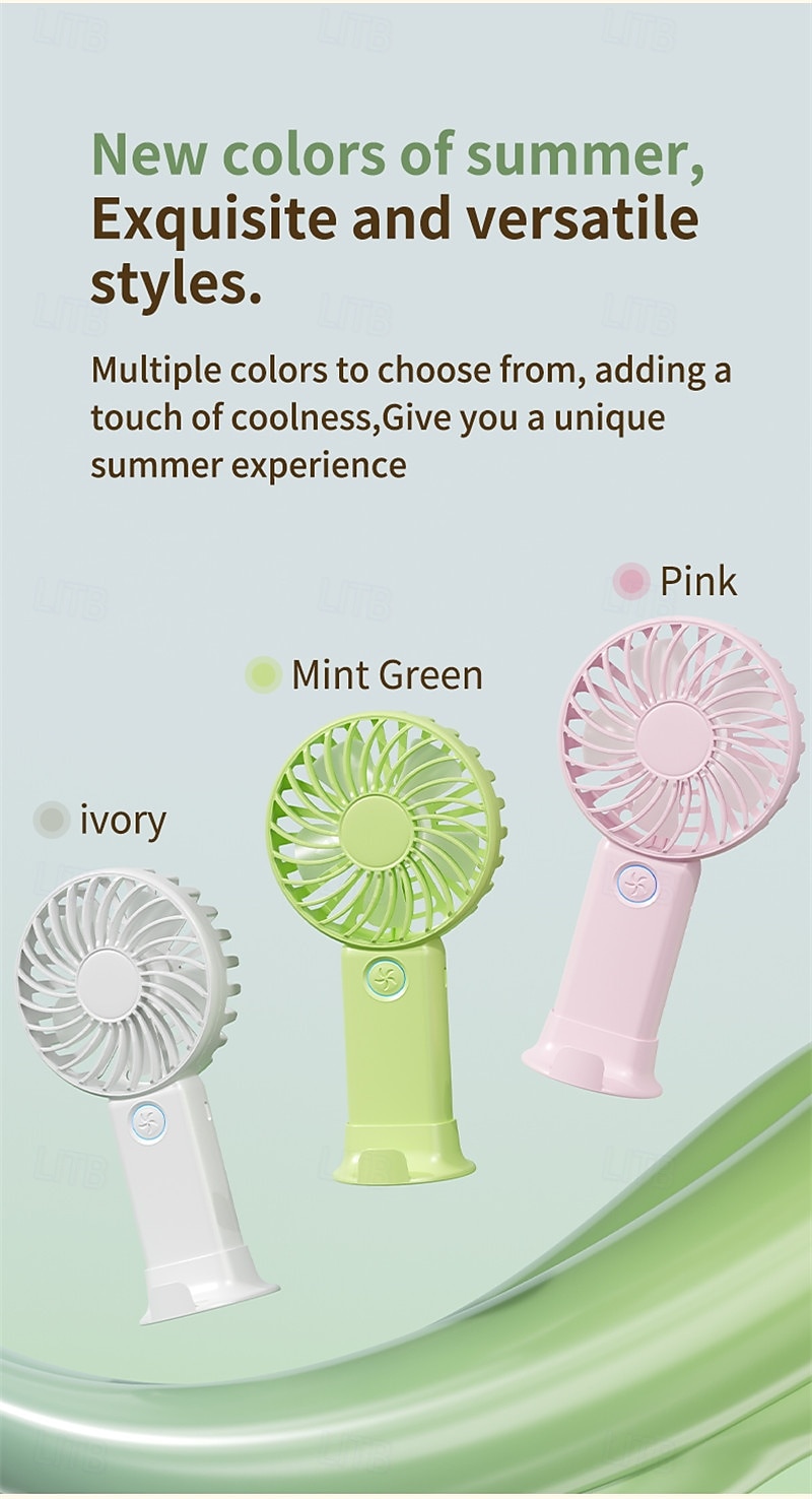3-Speed Portable Cooling Fan – USB Rechargeable Handheld Electric Fan with 1200mAh Battery for Personal Use 2025 - $13.99 –P12