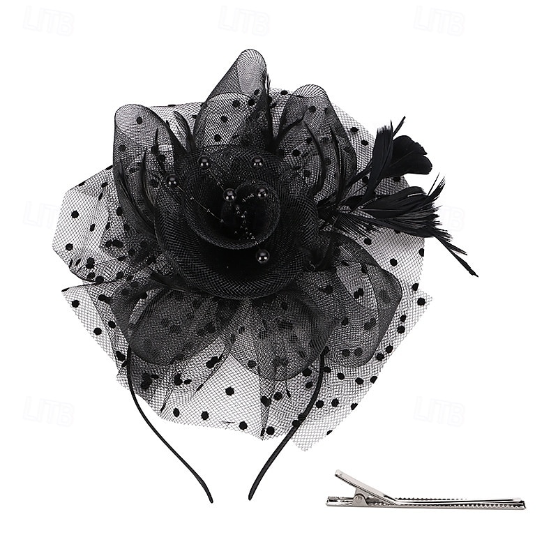 Peça para Cabeça Tule Penas Casamento Festa de Noite Elegante Casamento Com Penas Capacete Chapéu de 2025 por $12.99 –P7