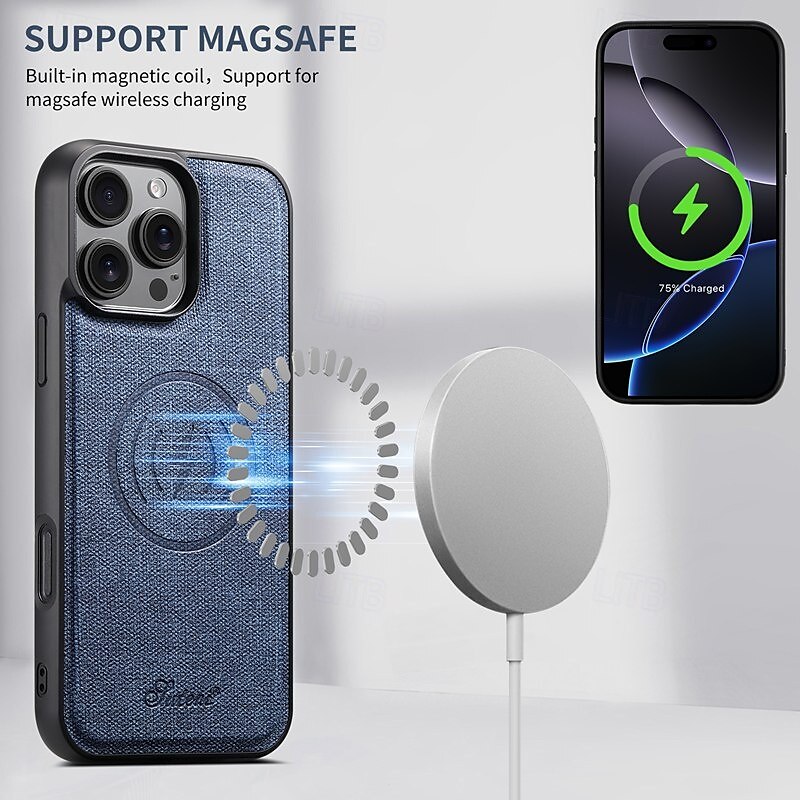 teléfono Funda Para iPhone 16 Pro Max Plus iPhone 15 Pro Max Plus iPhone 14 13 12 Pro Max Plus Funda Trasera con Soporte Desmontable Magnética Retro TPU Cuero de PU 2025 - GBP £17 –P3