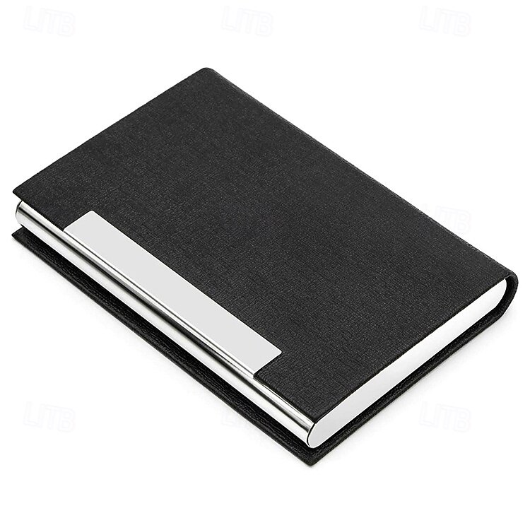Business Card Holder/ Case Professional PU Leather & Stainless Steel Multi Wallet Credit Card ID Case/Holder 2025 - $9.99 –P6