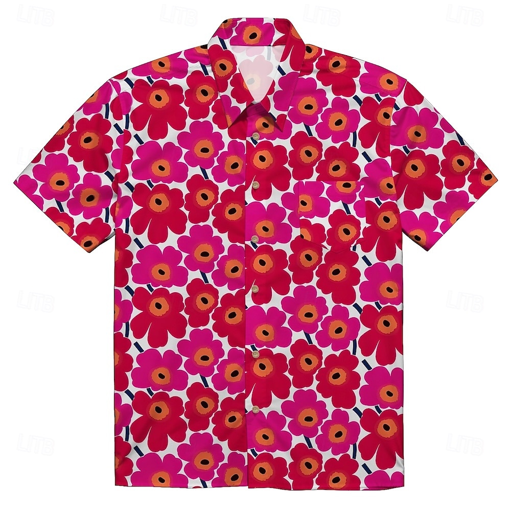 Retro 70. léta Tričko Aloha košile Hippie Disko Květinový S proužky Pánské Plesová maškaráda Dovolená Párty Pride Parade Dospělé Tričko 2025 - $17.49 –P3