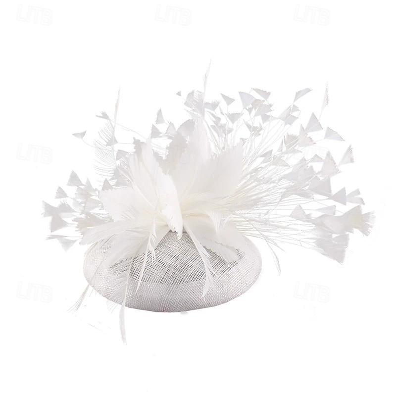 accessoire Imitation Lin Plumes Mariage Soirée Élégant Mariage Avec Plume Casque Couvre-chef de 2025 ? $27.99 –P4