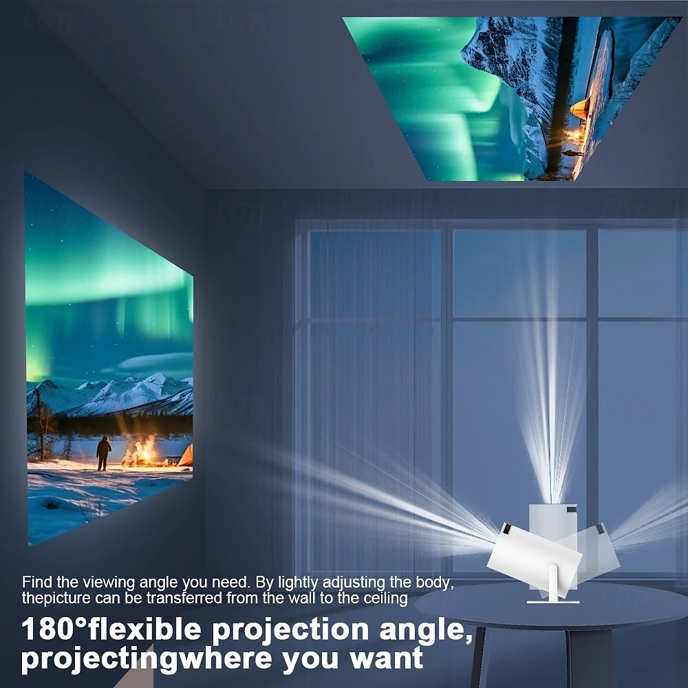 LCD Projector Auto focus Keystone Correction 720P (1280x720) 280 lm Android Compatible with HDMI USB 2025 - $147.99 –P3