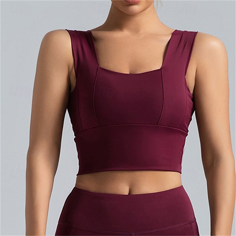 Per donna Sostegno leggero Reggiseno sportivo Reggiseno da corsa Schiena aperta Senza ferretto Top reggiseno Imbottito Fitness Sport ricreativo Corsa Traspirante Leggero Morbido Spandex Rosa scuro del 2025 a $20.79 –P8