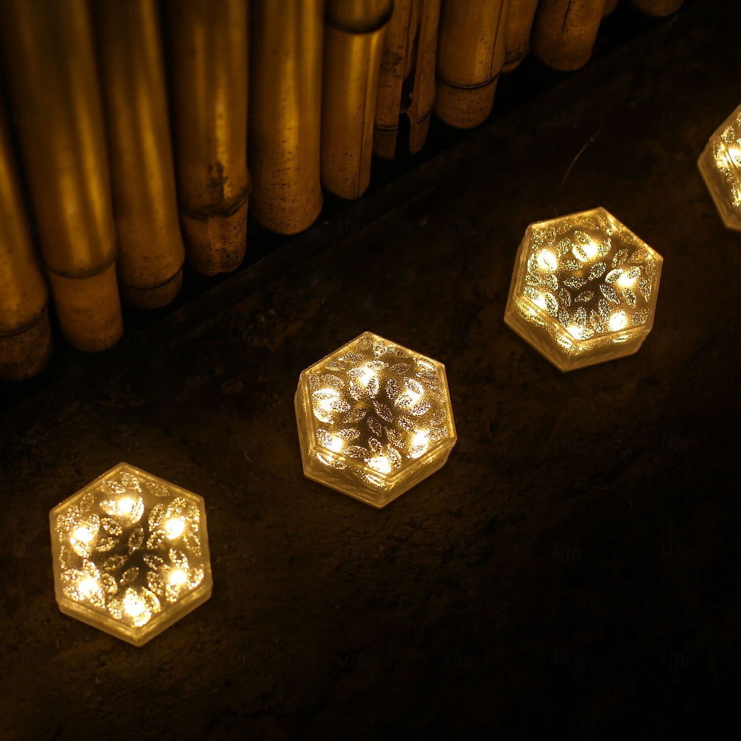 lampy solarne zewnętrzne lampy w kształcie kostek lodu wodoodporne lampy zewnętrzne, oświetlenie ścieżek, utrzymują oświetlenie ogrodu, krajobrazu, ścieżki, podwórka, patio przez 10 godzin 2025 - $9.99 –P10