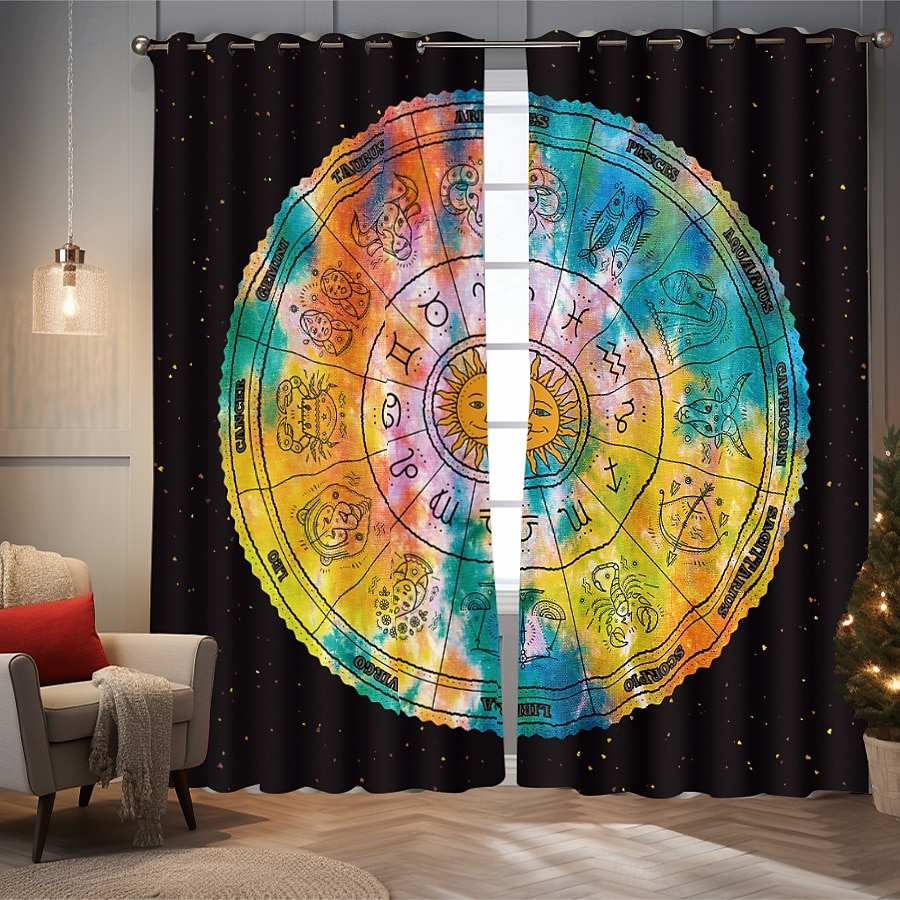 RETRO ABSTRAKTI MANDALA AURINKO JA KUU ISOLAHKOTOULOS ULKOBALCONI KESKUSTELUTILA OLOHUONE KOTIKORISTUS 2-KOSKETUS 3D DIGITAALINEN PRINTTAUS REIKÄTUNNUSVERHO 2025 - $30.99 –P6