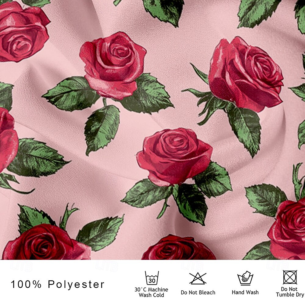 Ανδρικά Floral / Λουλούδι Τριαντάφυλλο Σατέν πουκάμισο Επίσημο Πουκάμισο Πουκάμισο με κουμπιά Μακρυμάνικο Μόδα Casual Γάμου Διακοπές Βραδινό Πάρτυ Καλοκαίρι Άνοιξη Απορρίπτω Πουκάμισα με γιακά 3D 2026 - $29.99 –P3