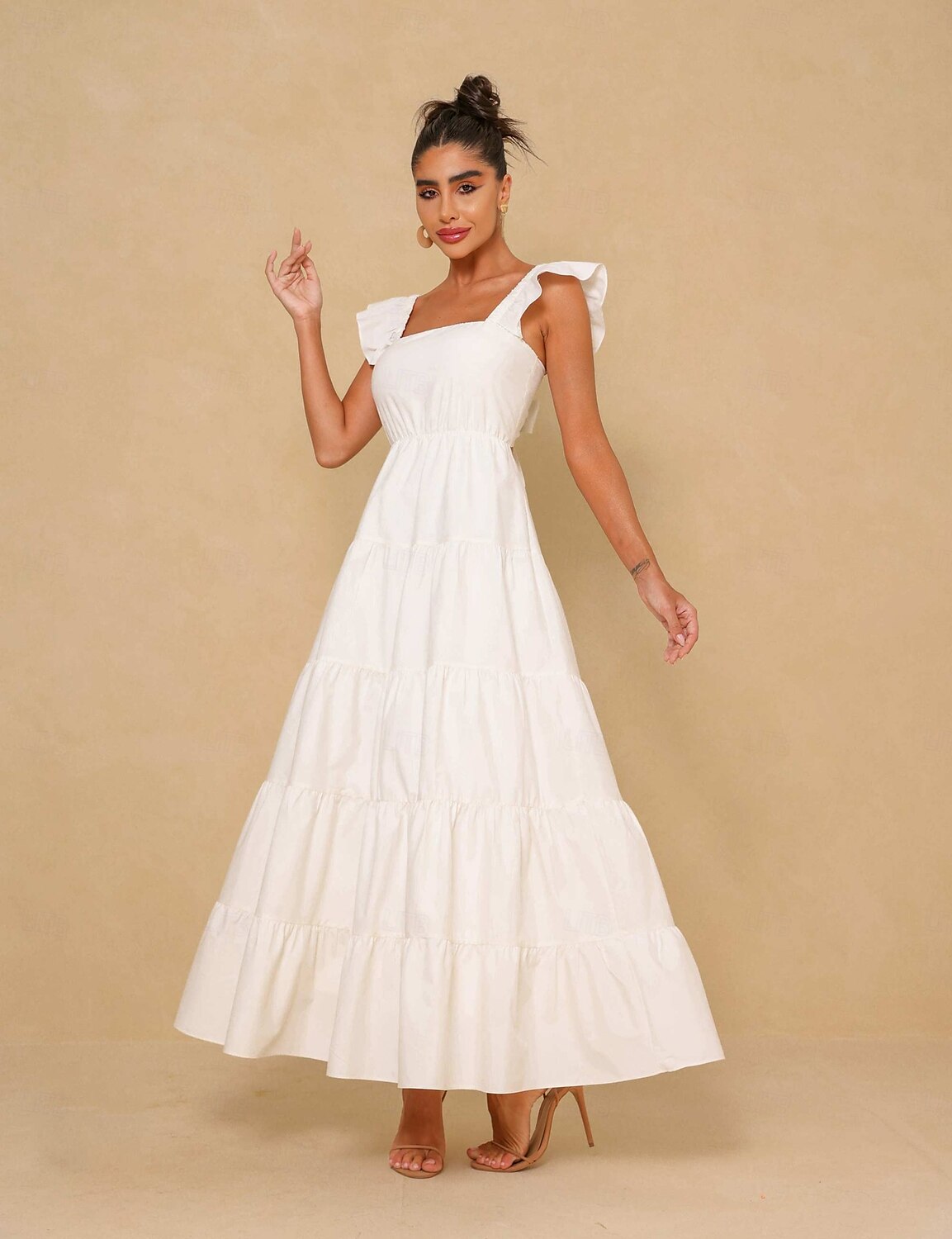 Retro Vintage Mittelalterlich Renaissance Midlänge Kleid Ausgestelltes Kleid Flattrige Ärmel Regentschaft inspiriert Damen Karneval Valentinstag Hochzeit Urlaub Alltagstauglich Erwachsene Kleid 2025 - $24.99 –P2