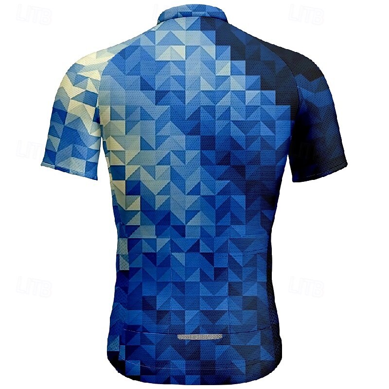 Herr Cykeltröja Kortärmad Cykel T-shirt Tröja med 3 bakfickor Bergscykling Andningsfunktion Snabb tork Anatomisk design Uppsugande Mörk Marin Blå Himmelsblå sporter Kläder 2025 - $20.99 -P12