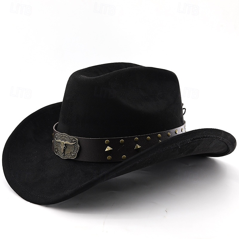 Férfi Szalmakalap Cowboy kalap Fedora Trilby kalap Fekete Bor Gyapjú Régies stílus Divat 18. század Napi Témakör Egyszínű / Sima szín Fényvédő Szerepjáték 2026 - $29.99 –P4