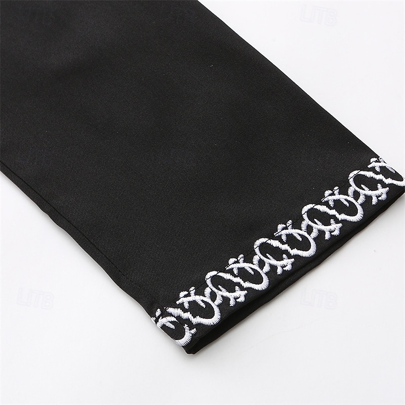 Pánské Společenské oblečení Noční košile Grafické tisky stylové Pohodlné Župany se střihem kimona Domů Denní Polyester Prodyšné Dlouhý rukáv Jaro Černá Bílá 2026 - $42.99 –P6