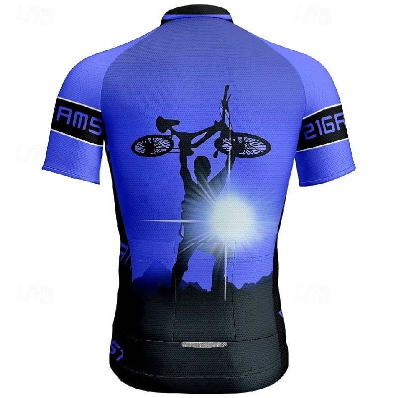 Men's Cycling Jersey Short Sleeve Bike Tee Tshirt Jersey with 3 Rear Pockets Mountain Bike MTB Breathable Quick Dry Anatomic Design Wicking Wine Red Yellow Red Sports Clothing Apparel 2025 - $28.99 –P6