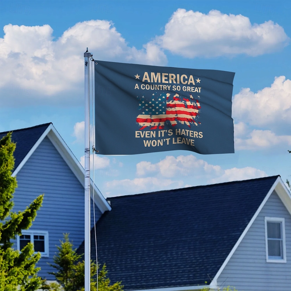 Steag patriotic 4 iulie Exterior Interior cu gromete Ziua Independenței Decoruri pentru curte și grădină americană Banner semn de sărbătoare 2025 - $10.49 –P11