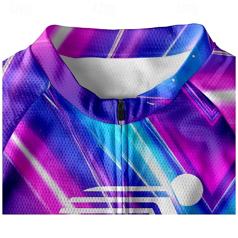 Homme Maillot de cyclisme Manche Courte Cyclisme T-shirt Maillot avec 3 poches arrière VTT Vélo tout terrain Respirant Séchage Rapide Design Anatomique Évacuation de l'Humidité Pourpre foncé Bleu de 2025 ? $20.79 –P5