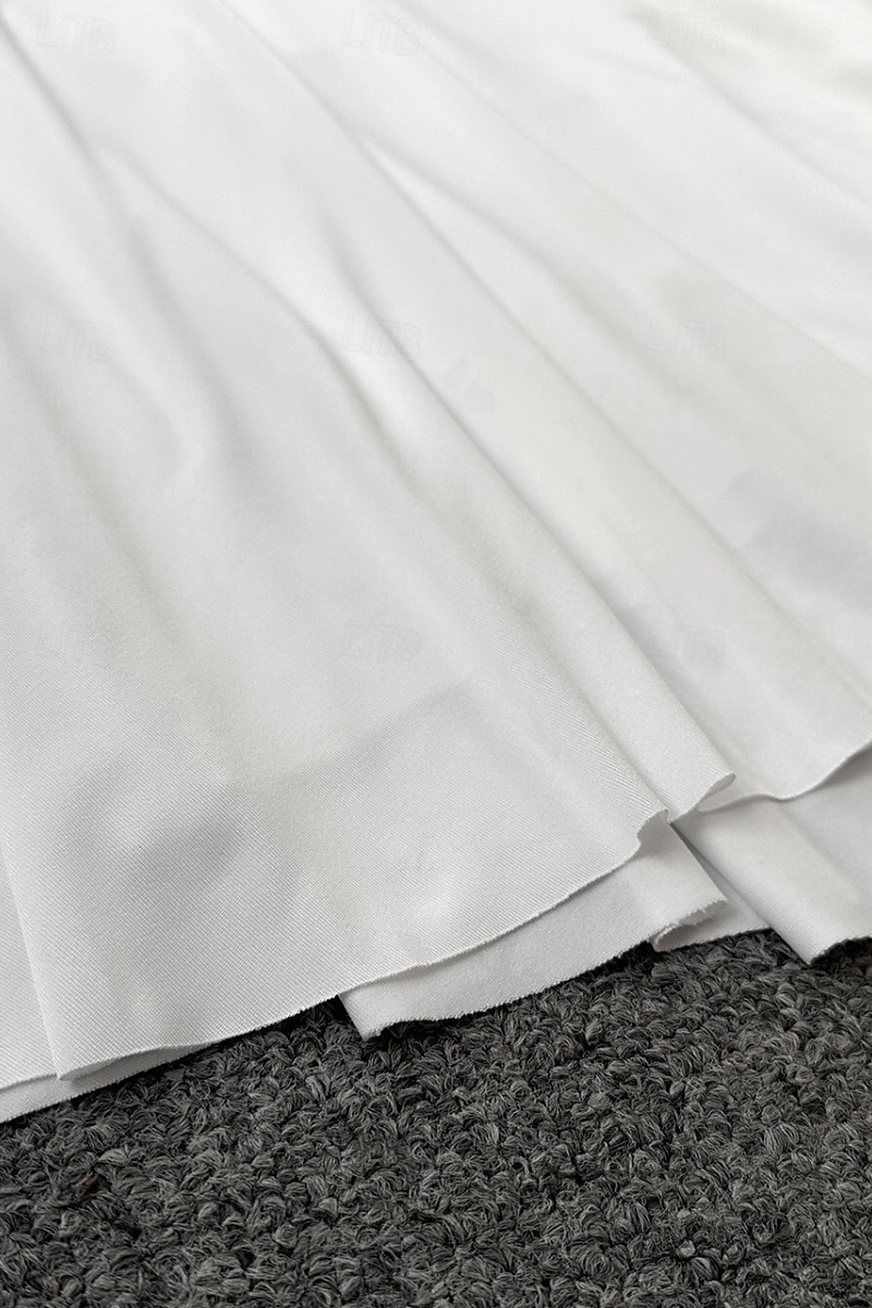 Per donna Mini Abito Abito Bianco Abito da laurea Moda All'aperto Compleanno Laurea Vestibilità regolare Semplice Senza Maniche All'americana Nero Bianco Rosso Estate del 2025 a $31.99 –P6