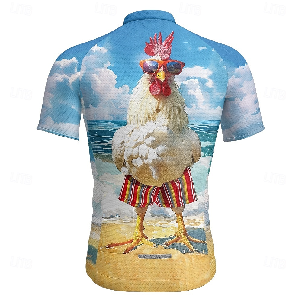 Męskie Koszulka rowerowa Zwierzę Krótki rękaw Rower Tee Tshirt Dżersej z 3 tylnymi kieszeniami Kolarstwo górskie Szybkie wysychanie Anatomiczny kształt Odprowadzające wilgoć Oddychający Sport 2025 - $28.99 –P2