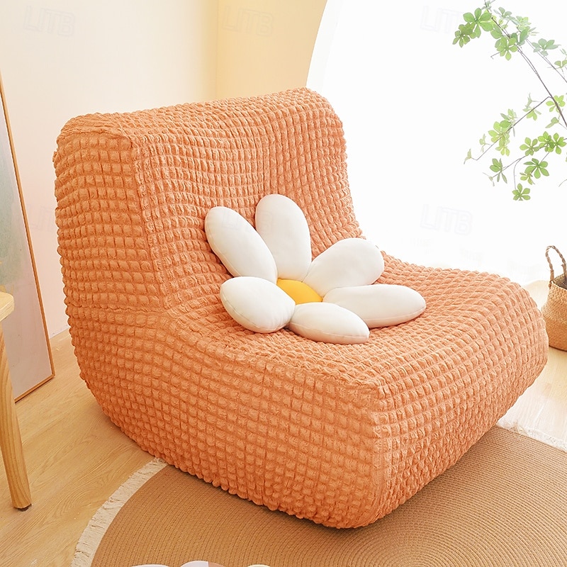 1pc capa elástica para sofá de chão sem braços capa para sofá preguiçoso relax seersucker capa elástica para sofá único capa de almofada para sala de estar casa de 2025 por $36.99 –P10