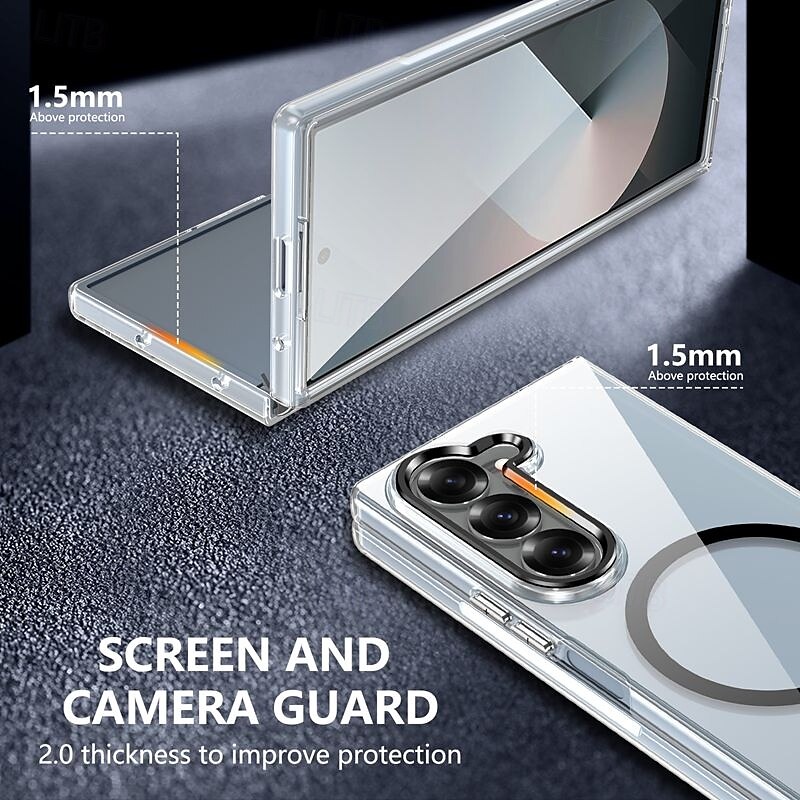 Phone Case For Samsung Galaxy Z Fold 3 Back Cover Magnetic Support Wireless Charging Shockproof Retro PC 2025 - $24.99 –P4