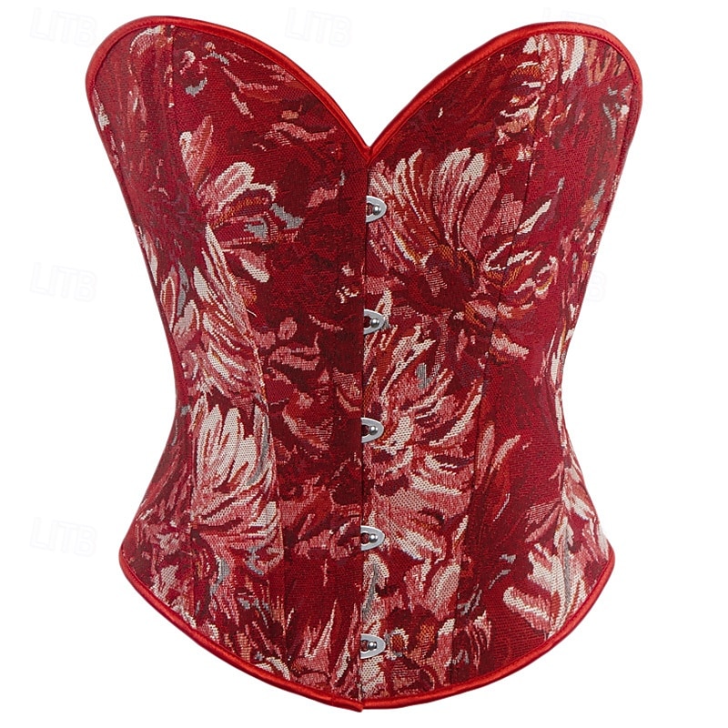 Rokoko Gorset na biust Bal maskowy Gorset na biust Cosplay Żakard Wyszczuplenie brzucha Push Up Żakard Strój na bal maskowy Damskie Królewski Bal maskowy Impreza Karnawał w Wenecji Dla dorosłych 2026 - $23.99 –P8