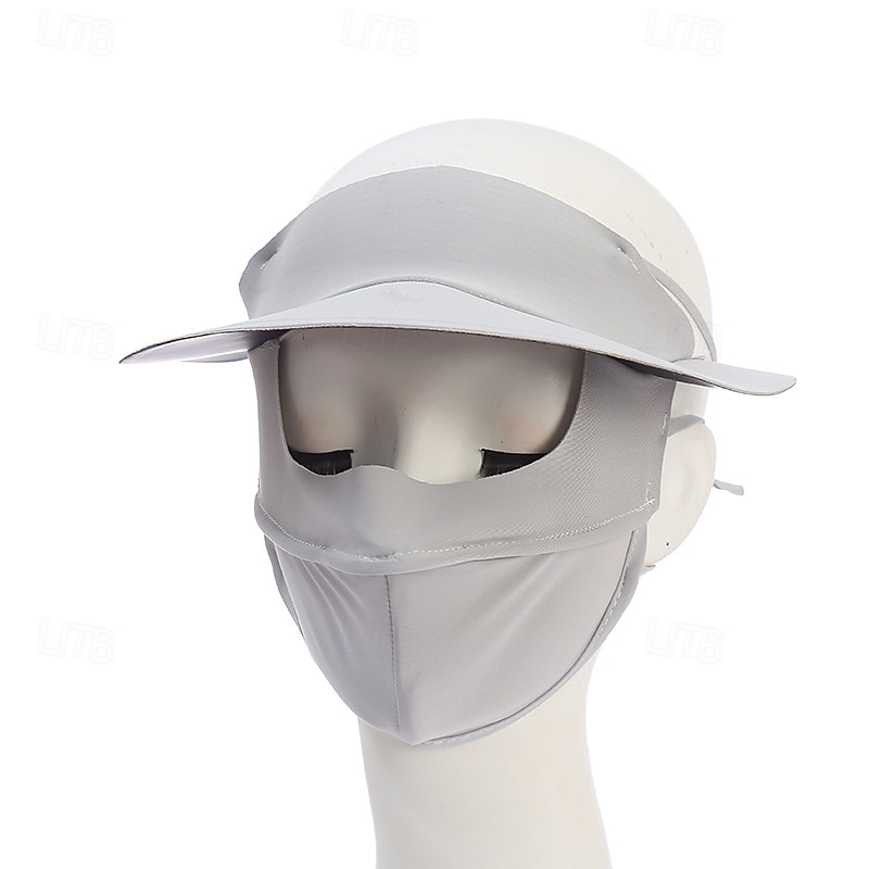 Masque de protection solaire intégral d'été, masque de protection UV respirant avec bord enduit noir pour usage extérieur de 2025 ? $5.49 –P4