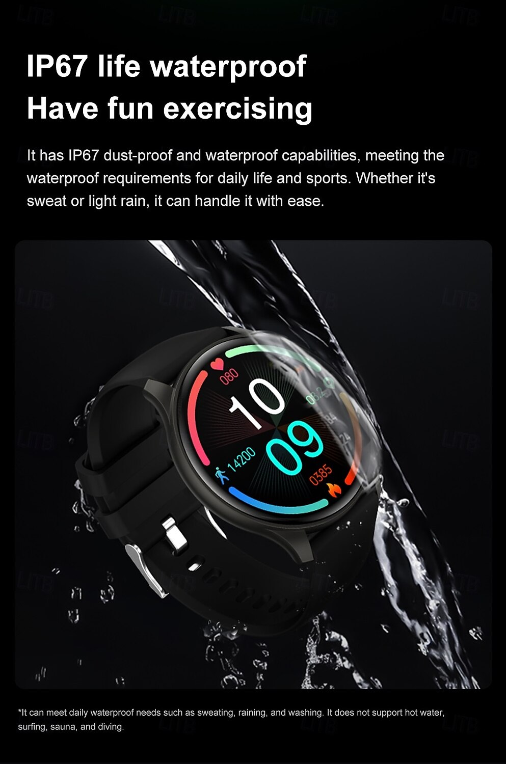 696 ZW60 Smart Watch Fitness Tracker ECG PPG Bluetooth Anropspåminnelse Android iOS IP67 44mm 1,43 2025 - $39.99 –P19