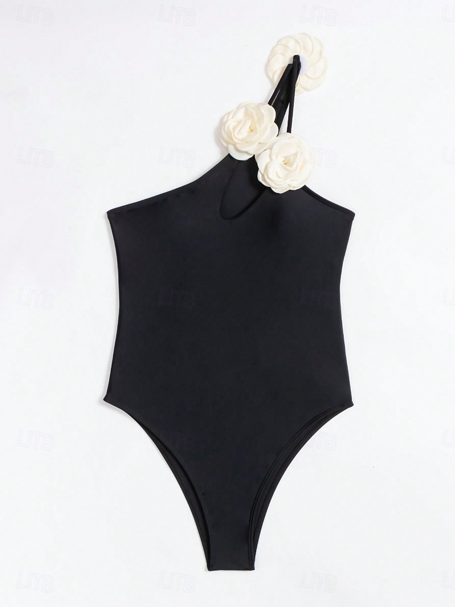 Kvinnors Baddräkter En Del Monokini Baddräkt Rygglös Mage Kontroll Hög Midja Slim Semester Strandkläder Enfärgad Asymmetrisk Hals Ärmlösa Baddräkter 2025 - $22.99 –P4