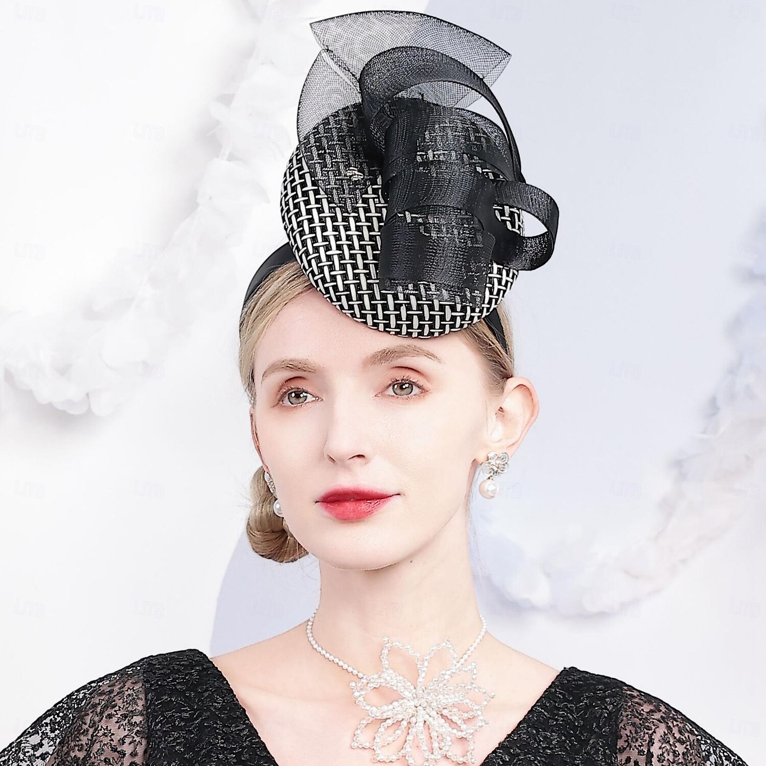 kalapok tüllszálas tányér / cloche kalap csészealj kalap pillbox sapka esküvői tea party elegáns esküvő szalagokkal fejdísz fejfedő 2025 - $37.99 –P9