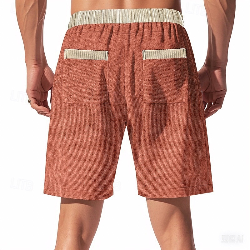 Herr Atletiska shorts Svett shorts Shorts Sommarshorts Ficka Snörning Elastisk midja Färgblock Komfort Andningsfunktion Kort Utomhus Sport Klassisk Ledigt Svart Blå 2025 - $20.99 –P5