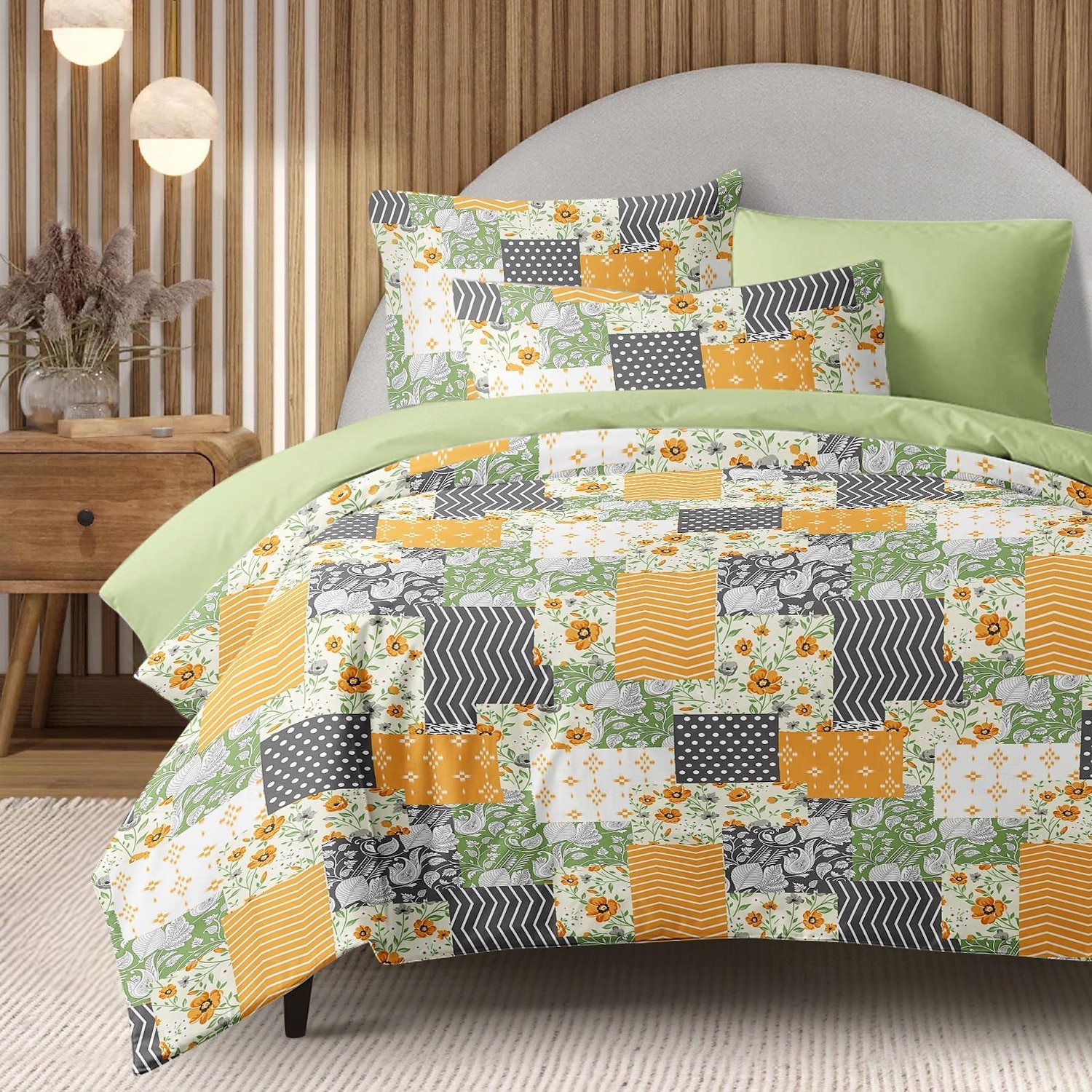 Housse de couette patchwork floral taille double ensemble de literie en coton ensembles de lit housse de couette couette douce légère avec 2 taies d'oreiller pour l'été le printemps de 2025 ? $60.99 –P1