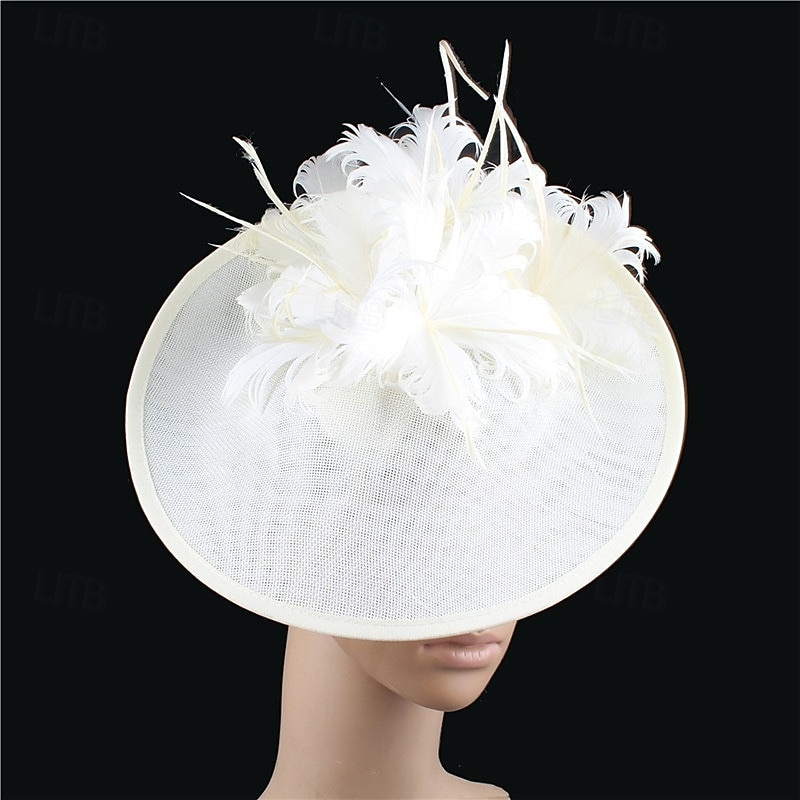 Palarie organza Nuntă Cursă de cai Epocă Cu Pene Diadema Articole Pentru Cap 2025 - $44.99 –P12