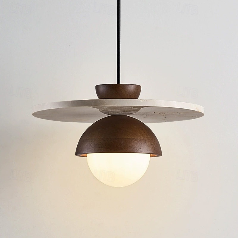 30 cm Design de Lanterne Suspendue Formes Géométriques Suspension Pierre Verre Style Artistique Le style rétro Style Classique ancien Rustique 110-120V 220-240V de 2025 ? $279.99 –P1