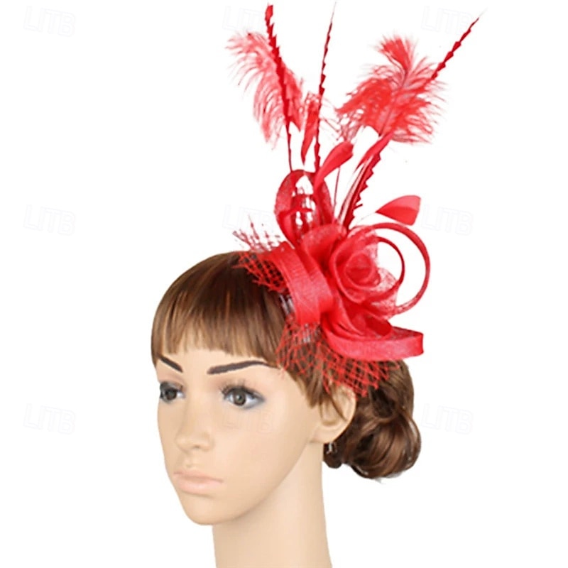 Kopfstück Federn Hochzeit Abendgesellschaft Elegant Hochzeit Mit Feder Kopfschmuck Kopfbedeckung 2025 - $24.99 –P5