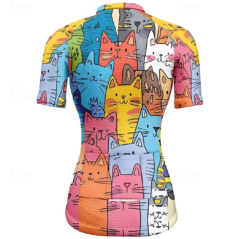 Mulheres Camisa para Ciclismo Gato Manga Curta Moto Camiseta Camisa / Roupas Para Esporte com 3 bolsos traseiros Ciclismo de Montanha Secagem Rápida Design Anatômico Capilaridade Respirável Esportes de 2026 por $30.99 –P8