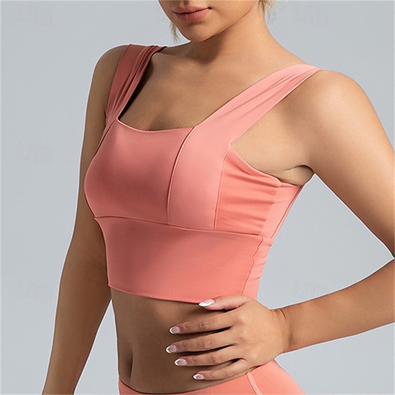 Per donna Sostegno leggero Reggiseno sportivo Reggiseno da corsa Schiena aperta Senza ferretto Top reggiseno Imbottito Fitness Sport ricreativo Corsa Traspirante Leggero Morbido Spandex Rosa scuro del 2025 a $20.79 –P9