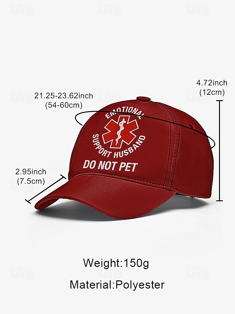 grappige 'emotionele steun echtgenoot' honkbalpet - verstelbare katoenen vaderhoed, geborduurd ontwerp, casual cadeau voor mannen, dagelijks gebruik 2025 - $14.99 –P8