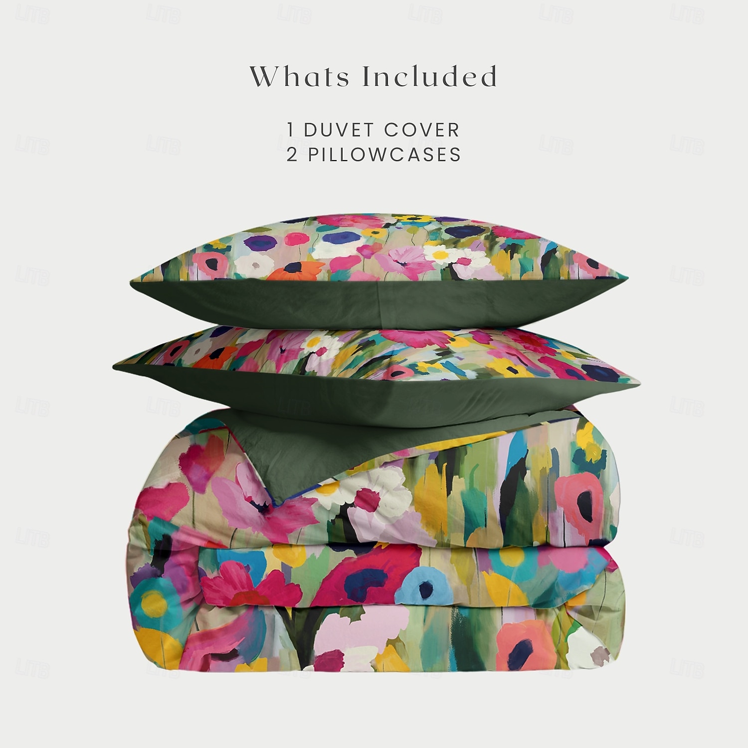 Zestaw poszewek na kołdrę w kwiaty 100% bawełna miękkie i oddychające pościel w kolorowe kwiaty lekka i trwała narzuta wygodna na każdą porę roku łatwa w pielęgnacji 2026 - $67.99 –P2