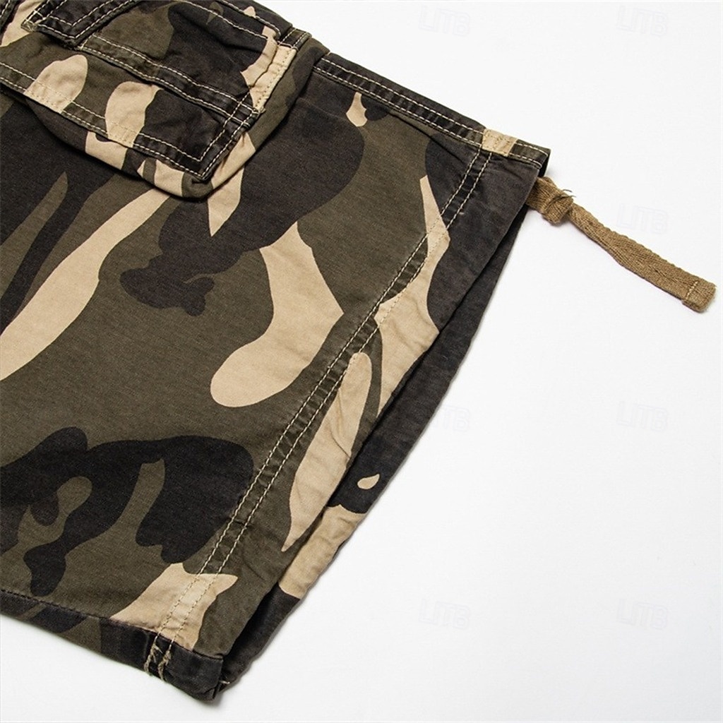 Hombre Pantalón Corto Cargo Shorts para senderismo Bolsillo Multi bolsillo Color Camuflaje Comodidad Transpirable Corto Casual chino Camuflaje rojo Camuflaje Azul Rígido 2025 - $28.99 –P13